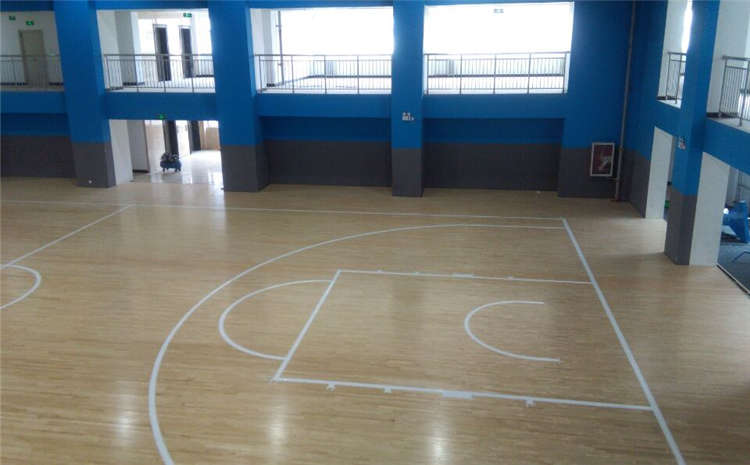 安徽硬木企口篮球场地板施工