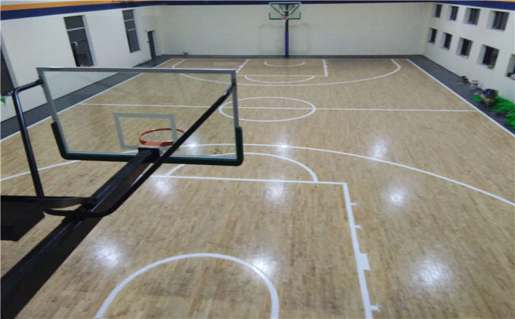 四川硬木企口籃球場地板施工方案