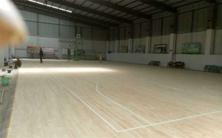 上海企口篮球场地板安装