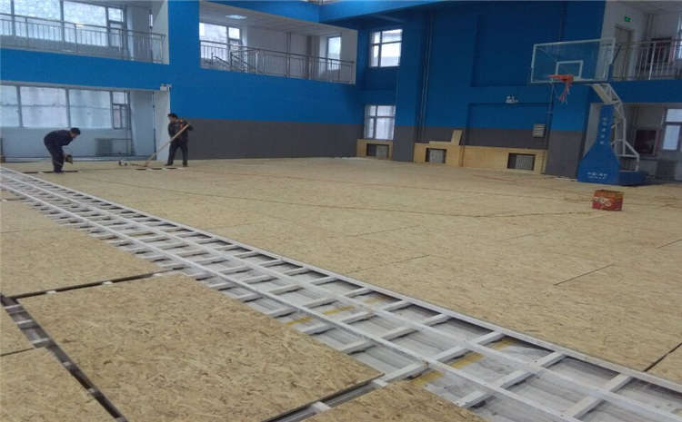 专用篮球木地板施工