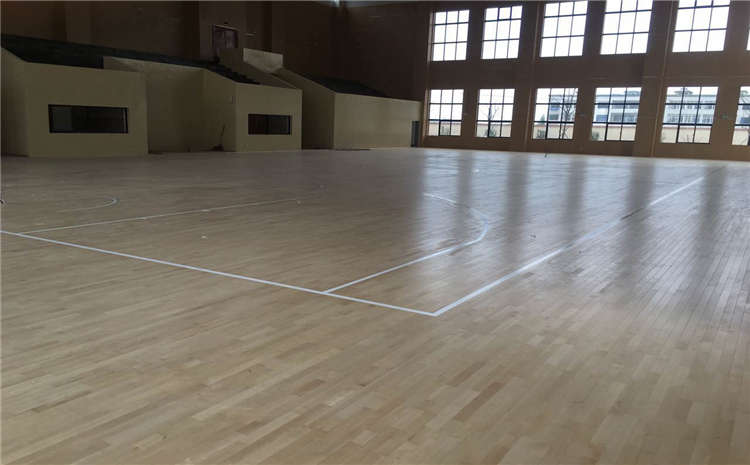 银川硬木企口篮球场地板多少钱
