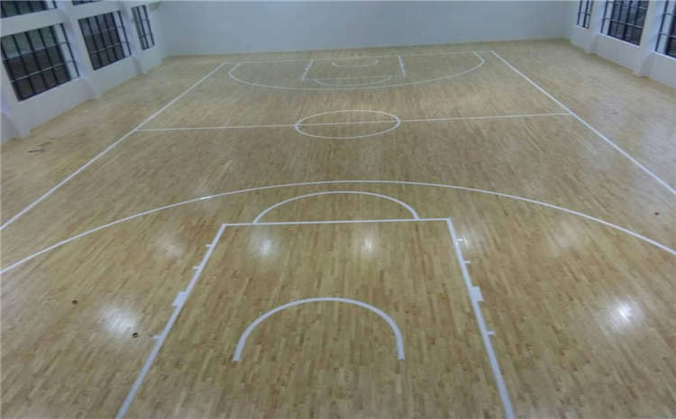 浙江柞木篮球场地板施工方案