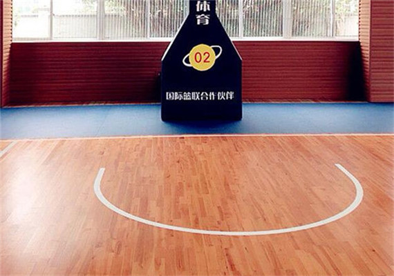 杭州怀城体育中心篮球馆木地板铺设工程