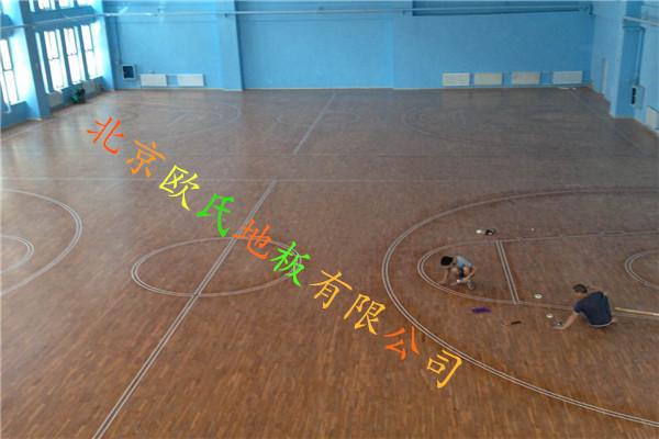  福建省福鼎市核电大厦篮球木地板图3
