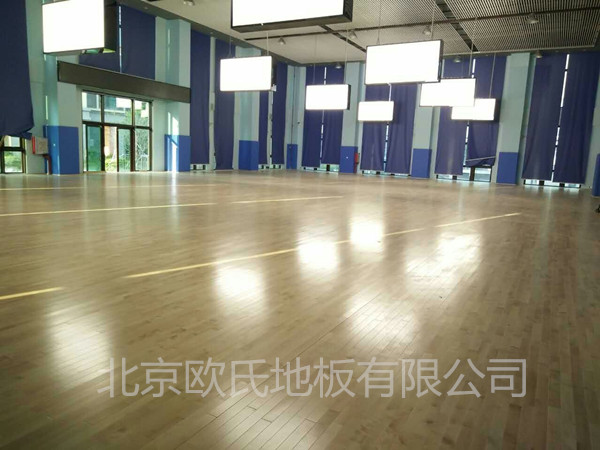 广东珠海羽毛球木地板案例:珠海中航花园羽毛球馆木地板