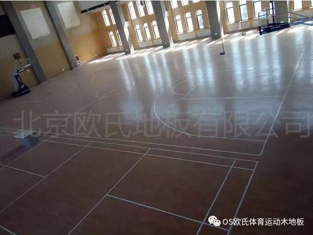 淄博市桓台县城南学校体育馆木地板案例图4