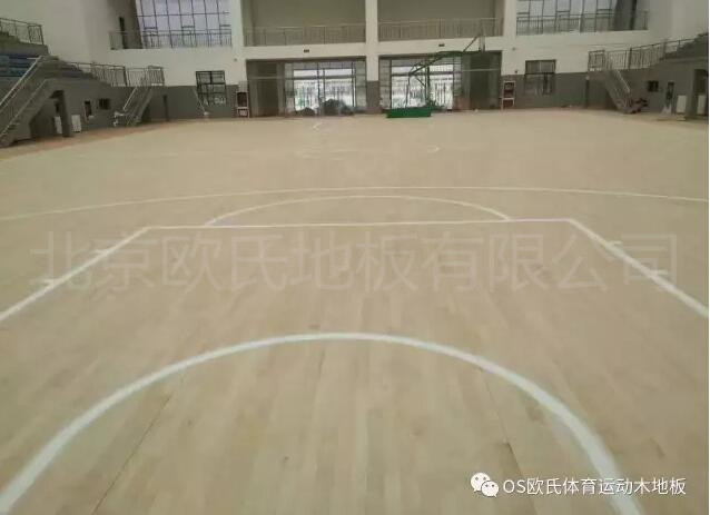 青海省黄南州体育馆运动木地板案例图2