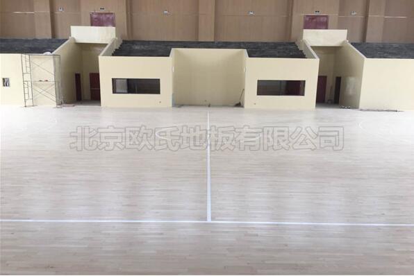 福州雷甸镇中心小学篮球馆木地板案例-4