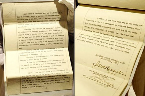贝比鲁斯1919年洋基合约