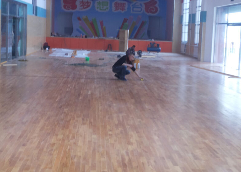 运动地板——香河青少年活动中心铺设工程