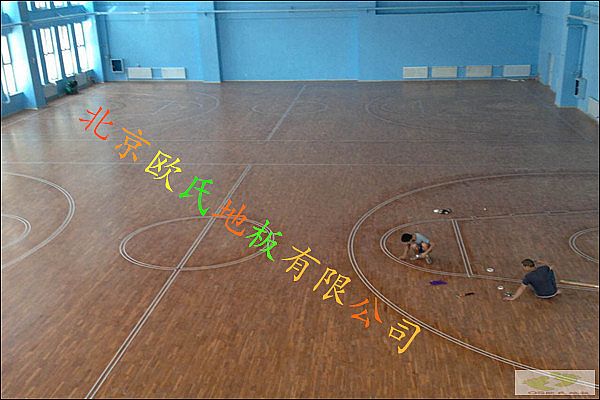 福建福鼎市体育运动木地板-福鼎市核电大厦篮球木地板案例